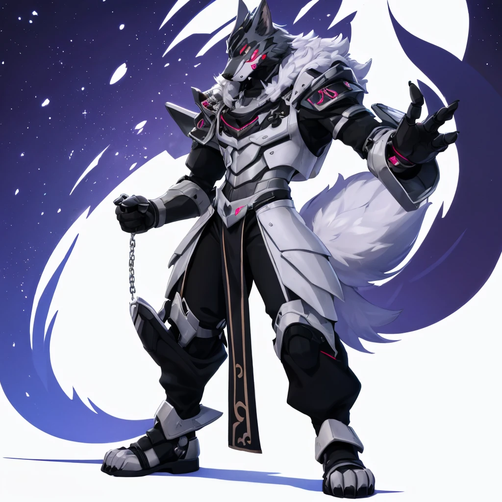 Male robotic wolf,costas marrons,colete branco sem mangas,calcinha transparente,white sandals,claw feet,Recantos,Na vitrine,Stay in a plastic box,olhos pretos detalhados,postura cativante,Handsome,pele realista,esguio,