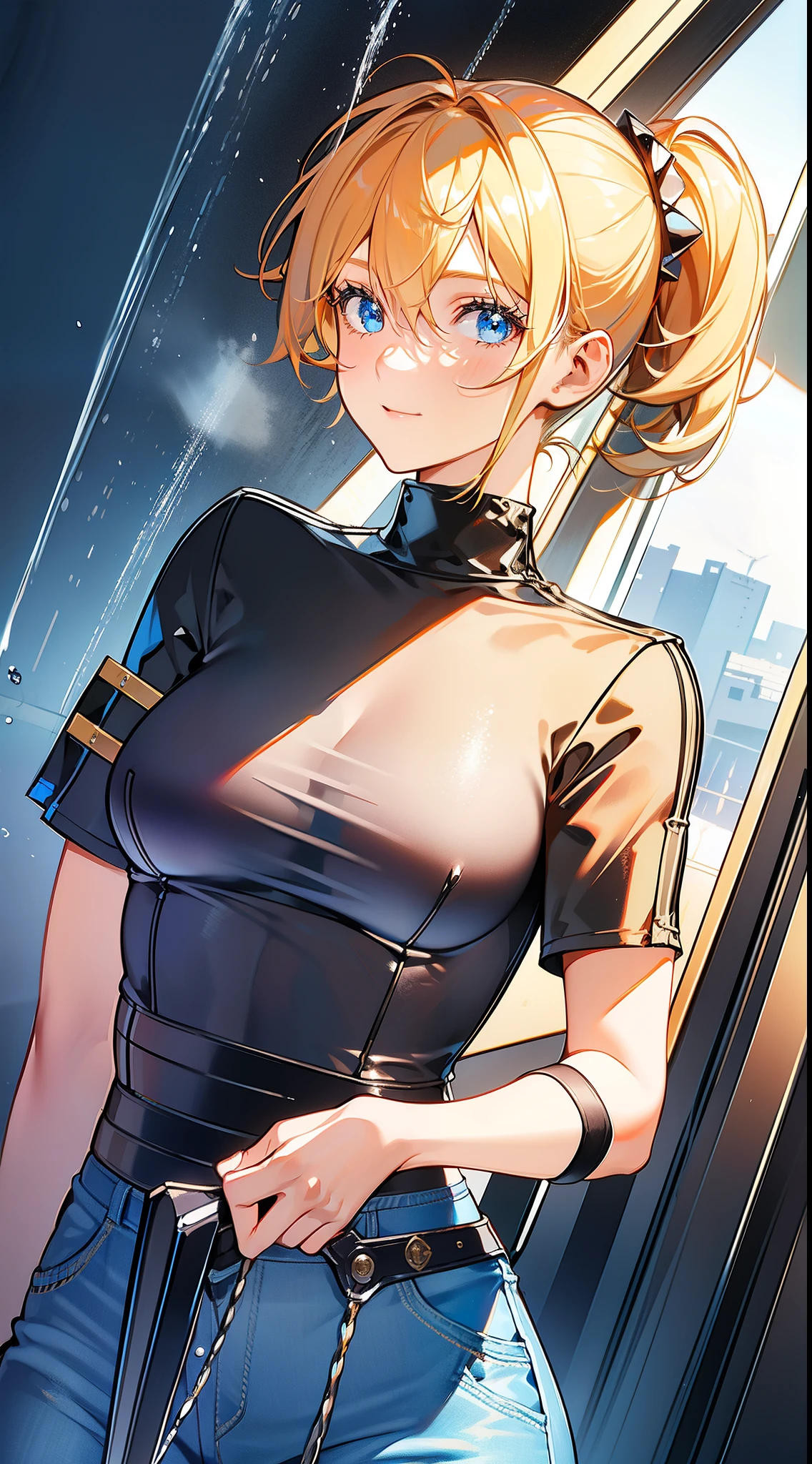 (Himiko toga),(short blond hair with two messy pulps),yellow eyes with thin pupils),(vestindHimiko toga),(short blond hair with two messy pulps),yellow eyes with thin pupils),(wearing),+,(Naked)