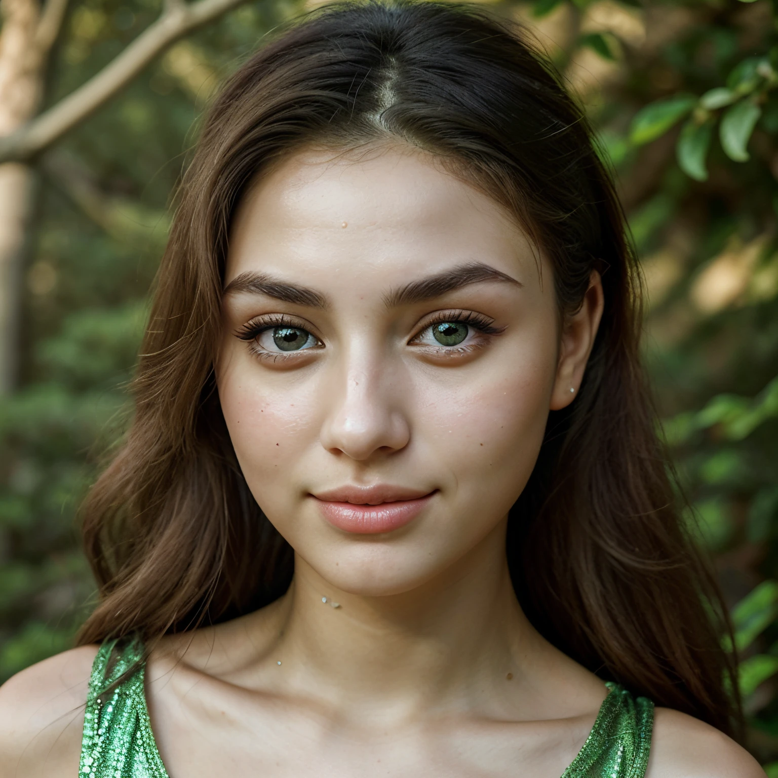 This attractive 19-year-old Lebanese girl possesses a face that exudes natural beauty and charm. With an oval-shaped face and fair, porcelain-like skin, her features are both delicate and captivating. Her eyes, Forest green, sparkle with intelligence and mystery, drawing others in with their depth. Framed by well-defined eyebrows, her gaze is enchanting. Her lips, soft and inviting, complement her flawless complexion and create a captivating smile.