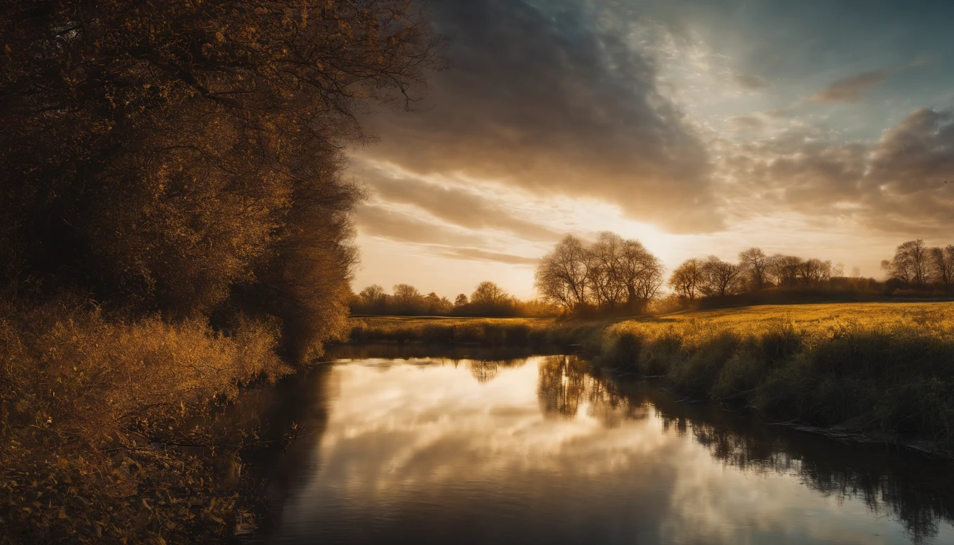 illuminations, The river becomes slow and stagnant, Loss of life, tmasterpiece, The beautiful, ultra - detailed, extremly intricate, 8k ultra high definition, Best quality,