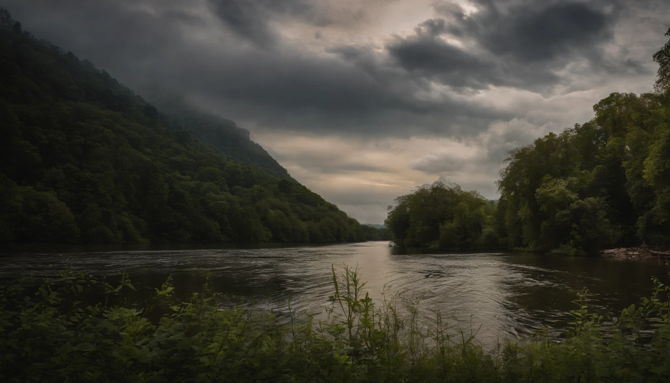 illuminations, The river becomes slow and stagnant, Loss of life, tmasterpiece, The beautiful, ultra - detailed, extremly intricate, 8k ultra high definition, Best quality,