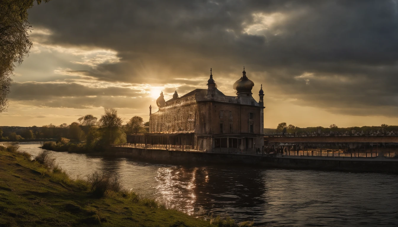 illuminations, The river becomes slow and stagnant, Loss of life, tmasterpiece, The beautiful, ultra - detailed, extremly intricate, 8k ultra high definition, Best quality,
