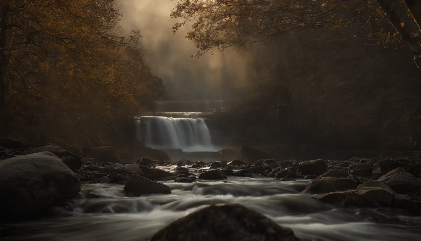 illuminations, The river becomes slow and stagnant, Loss of life, tmasterpiece, The beautiful, ultra - detailed, extremly intricate, 8k ultra high definition, Best quality,