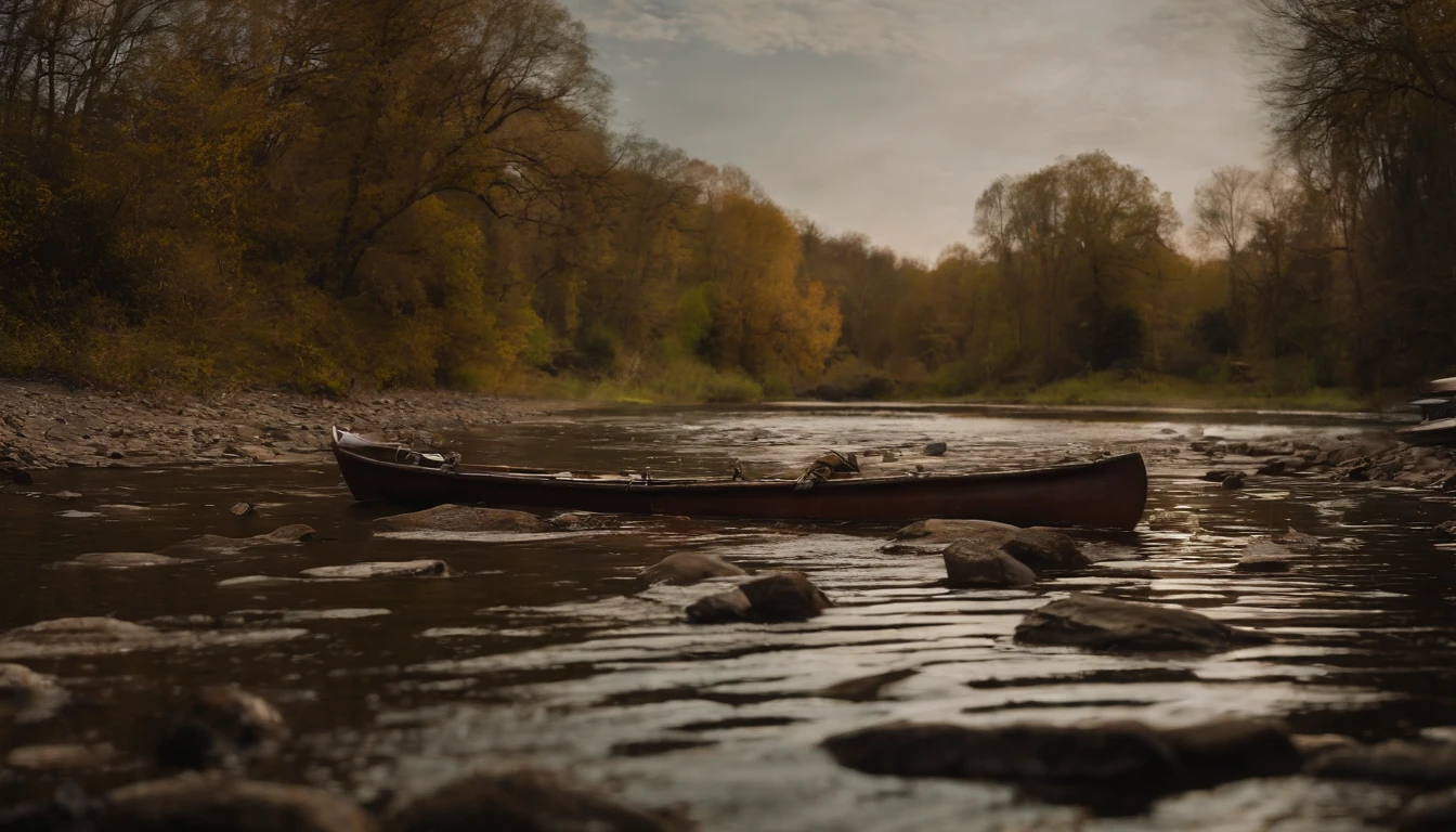 lamplight, The river becomes slow and stagnant, Loss of life, tmasterpiece, The beautiful, ultra - detailed, extremly intricate, 8k ultra high definition, Best quality,
