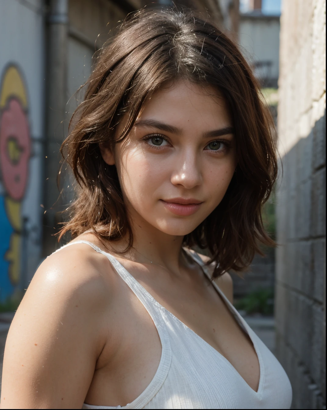 Cute beautiful sexy European light-green-eyed brunette, 22 years old,
She wears a white top and black boots, standing on the street, white fluffy clothes, short skirt and long jacket
tiny waist, very detailed, innocent face, face-length 1.3 times the face-width, almond-shaped eyes, squared face-shape, high cheekbones, naturally wavy hair, light-green eyes, high-res, masterpiece, best quality, intricate details, very detailed, sharp focus, detailed skin, realistic skin texture, texture, detailed eyes, professional, 4k, charming smile, shot with Canon, light depth of field, Kodak Vision color, perfectly fitting body, extremely detailed, photo_\( ultra\), photorealistic, realistic, post processing, maximum details, roughness, real life, ultrarealistic, photorealism, photography, 8k UHD, photography
