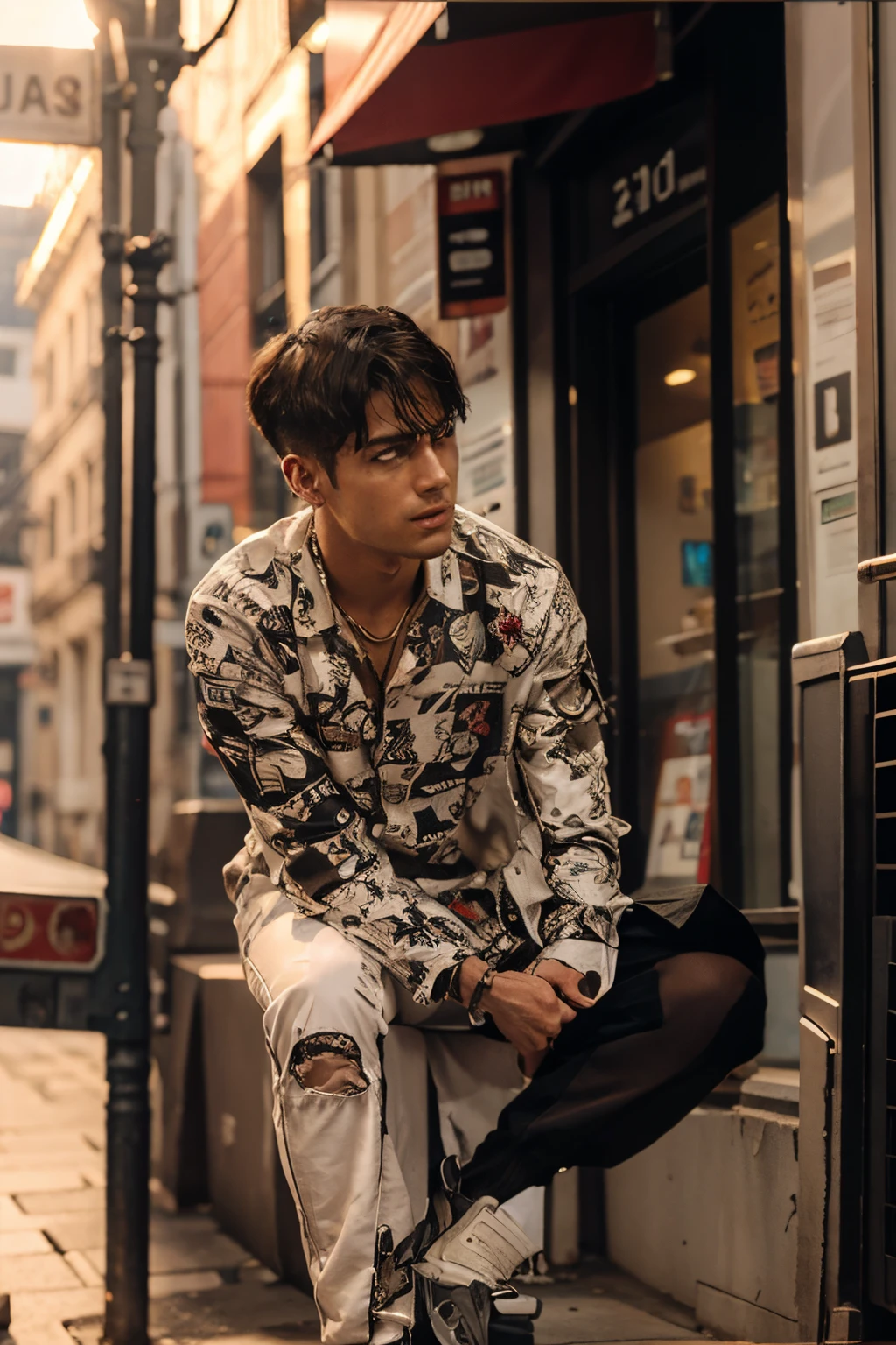 Change background cyberpunk handsome boy,realic face 8k,ultra realistic