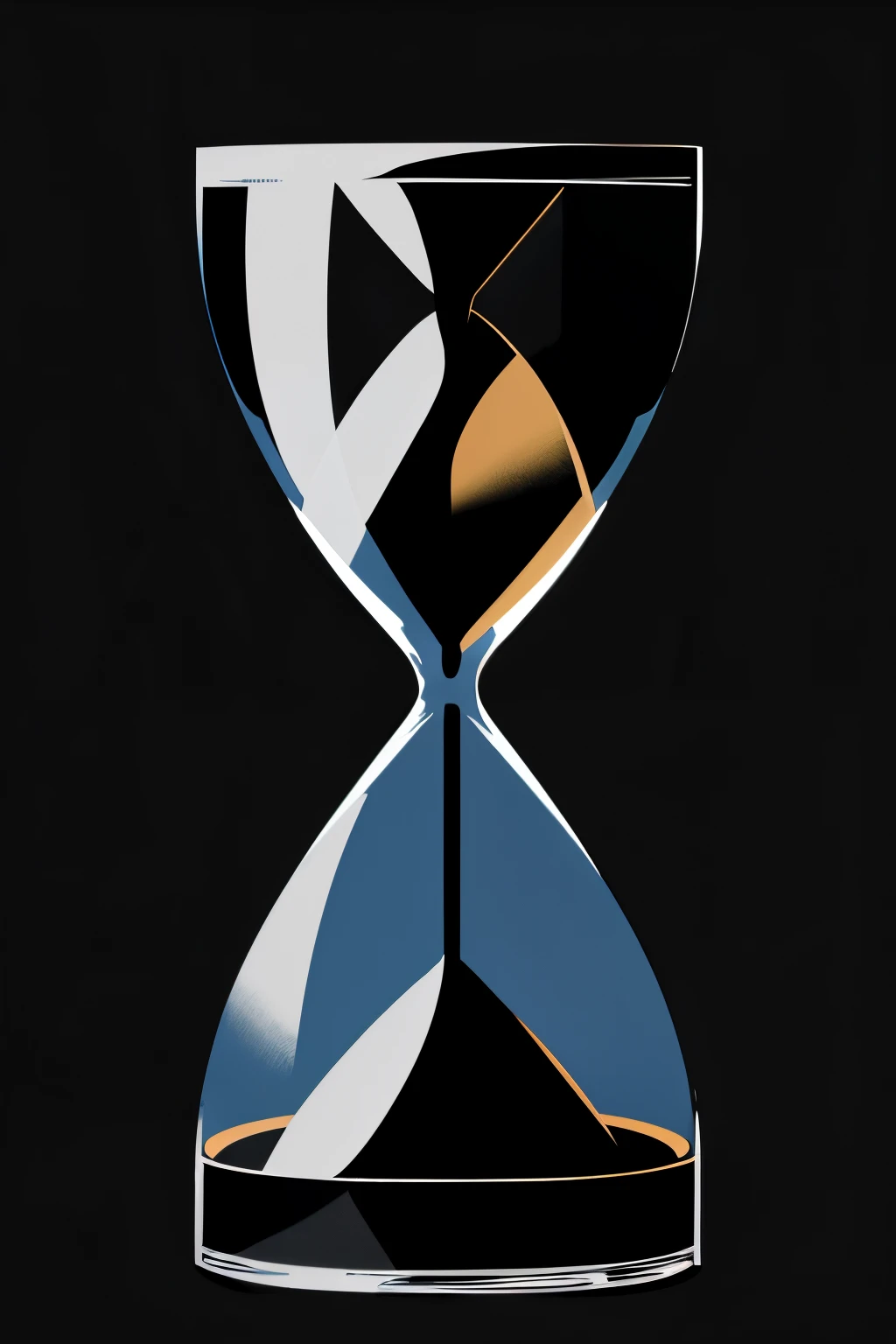 hourglass , vector illustration, minimal,  colors