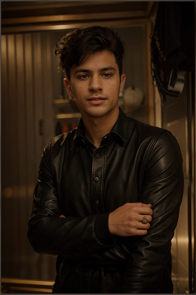 Add leather jacket realistic change back ground
