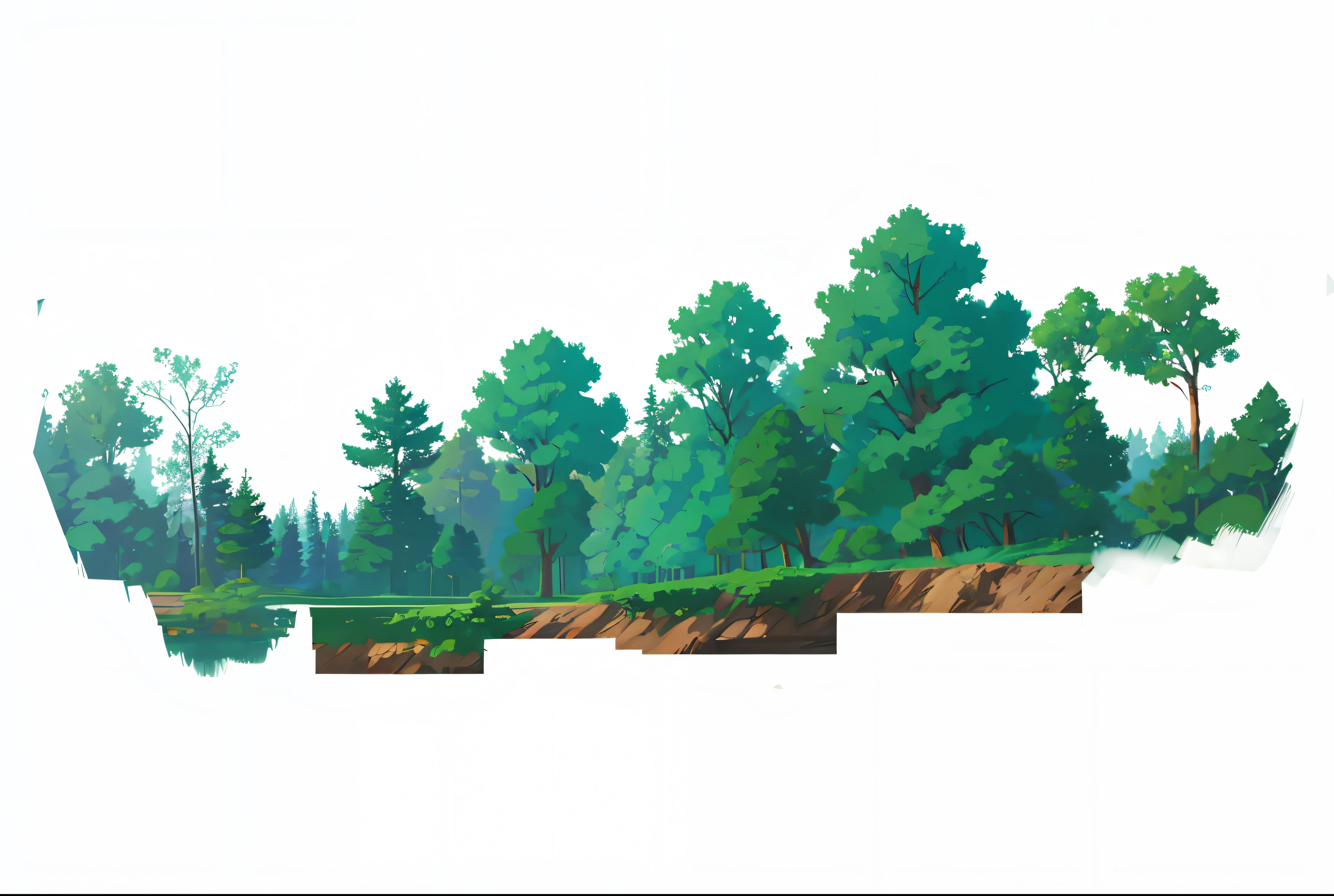 trees, trees geting further, forest, detailed, day time
