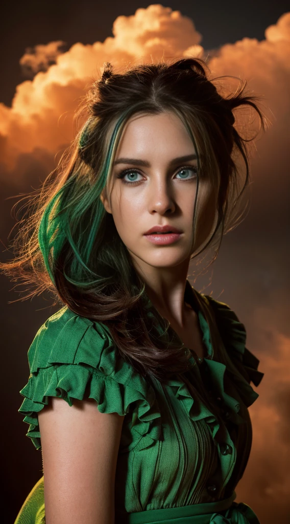 basety style, (darkness:1.1), clouds, deep shadow, darkness, award winning photo, extremely detailed, amazing, fine detail, absurdres, ([Cobie Smulders|Jennifer Aniston|Emilia Clarke]:0.8), highly detailed woman, extremely detailed eyes and face, piercing green eyes, detailed clothes, skinny, shinny glossy skin, subsurface scattering, (gothic:0.8), double bun, bangs, frills, skirt,red hair, by lee jeffries [(colorful explosion psychedelic paint colors:1.21)::0.15], nikon d850 film stock photograph 4 kodak portra 400 camera f1.6 lens rich colors hyper realistic lifelike texture dramatic lighting unrealengine trending on artstation cinestill 800 tungsten, Style-Neeko
Negative prompt
