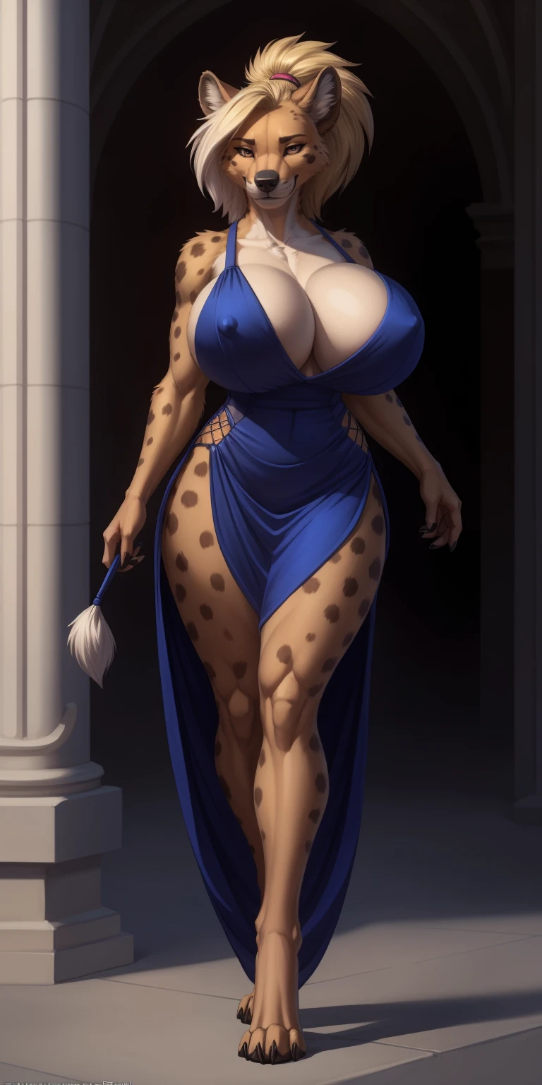 Draft Sketch (nsfw)))), uploaded the e621, beautiful and detailed,woman (((female))) ((anthro)) hyena, Ross Tran, by ruan jia, by zaush, by foxovh, lighting cinematic, seductor, hyena, thighighs, (huge chest) foxovh 1girls ai_generated masterpiece:1.4, best quality, realistic, (real picture, intricate details, depth of field), beautiful blonde woman, she has striking hazel eyes, highly-detailed, perfect face, (huge breasts:1.4), (skindentation), thick thighs, wide hips, small waist, tall, (huge ass:1.3), blushing, sexy, wearing tight erotic mini dress, sfw ponytail hair, hair blonde with highlights white, ponytail fishnet in bouth legs completly sexy =((((sfw)))), uploaded the e621, beautiful and detailed,woman (((female))) ((anthro)) hyena, Ross Tran, by ruan jia, by zaush, by foxovh, lighting cinematic, seductor, hyena, thighighs, (huge chest), full body view, (anthro, fluffy fur, character focus:1.1), 1girl, anthro dog girl, body fur, solo, medium breasts, (thick thighs:0.3), curvy, focus on boobs, biki big ass sexy ass sexy boobs , (heart-shaped pupils), sexy, seductive, fall in love girl, nice, cute, naughty face, , big areolas showing ,large nipples, show , Blonde hair with white highlights. Describe a charming woman with a captivating presence, who stands out in the crowd with her stunning beauty. Her radiant smile and seductive gaze mesmerize everyone around her. Possessing elegantly sculpted curves, she exudes an irresistible sensuality. Wearing a daring hottest outfit she showcases her unique style and unwavering confidence. Her perfectly fitted metallic dark blue dress accentuates her curves, highlighting her femininity and elegance. The combination of strategically placed transparencies and lace details reveals a touch of just the right amount of daring. Silky, wavy hair gracefully cascades (SLUT FACE) (WHORE FACE) ( FACE) PLEASURE FACE () (SUPER ATRACTIVE) dress falling off body, dress partially worn, nipple visible. barefoot, not wearing panties.