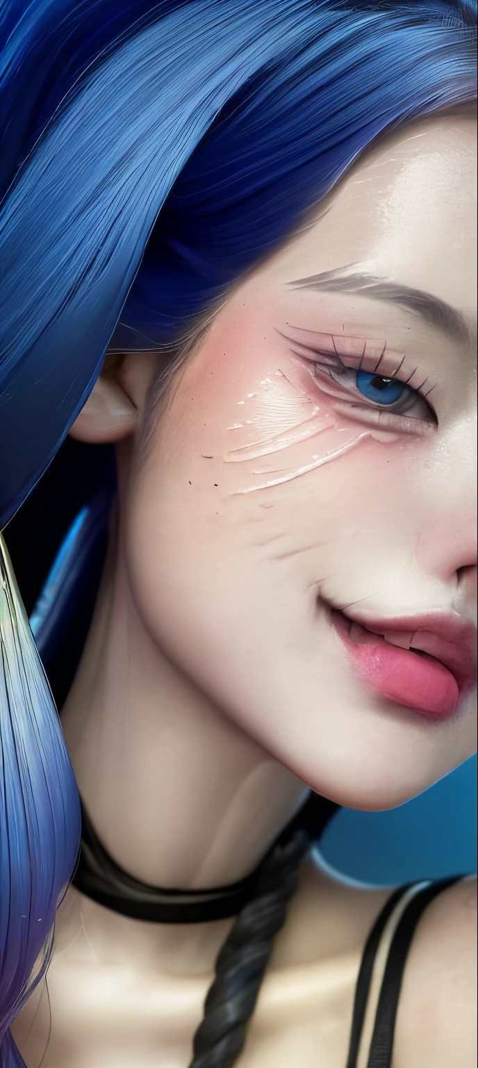 there is a woman with purple hair and a baseball glove, belle delphine, second life avatar, anime vibes, anime style. 8k, live2d virtual youtuber model, kawaii realistic portrait, ahegao face, sakimichan, realistic anime 3 d style, in game, imvu, vrchat, inspired by Sim Sa-jeong, realism artstyle analog style, model shoot tyle, (younggirl:1.5), ((a japanese girl)), ((colorful photo:1.5)), (length hair, O cabelo multicolorido:1.7), (beautiful countenance), (face perfect), Raw photography, ((Take a portrait facing the viewer)), (pale-skinned), top-quality, film grains, hyper realisitic, ultra realistic textures, masterpiece, the Extremely Detailed CG Unity 8K Wallpapers, ((Realistic brown eyes)), detailed photo, ecstasy of light and shadow, deep-shadows