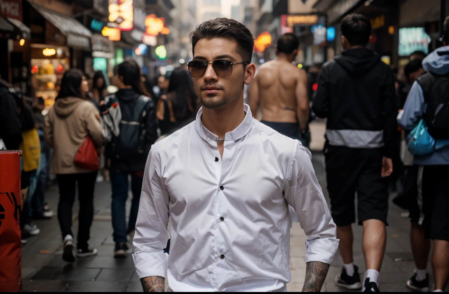 Change background cyberpunk handsome boy realist face 8k  ultra realistic