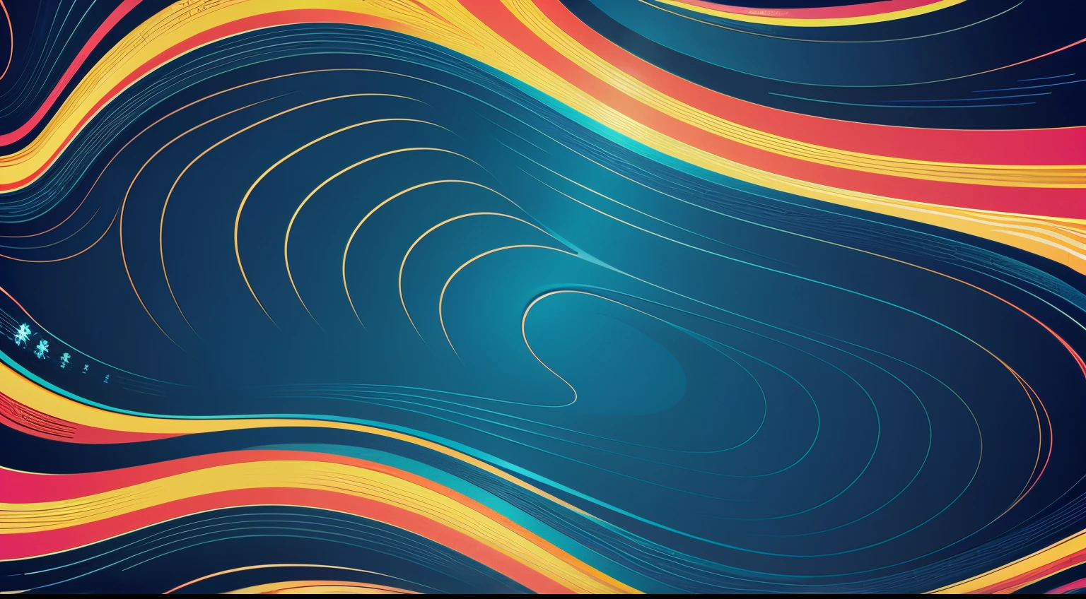 Colorful geometric seamless repetitive vector curvy waves pattern texture background vector graphic illustration