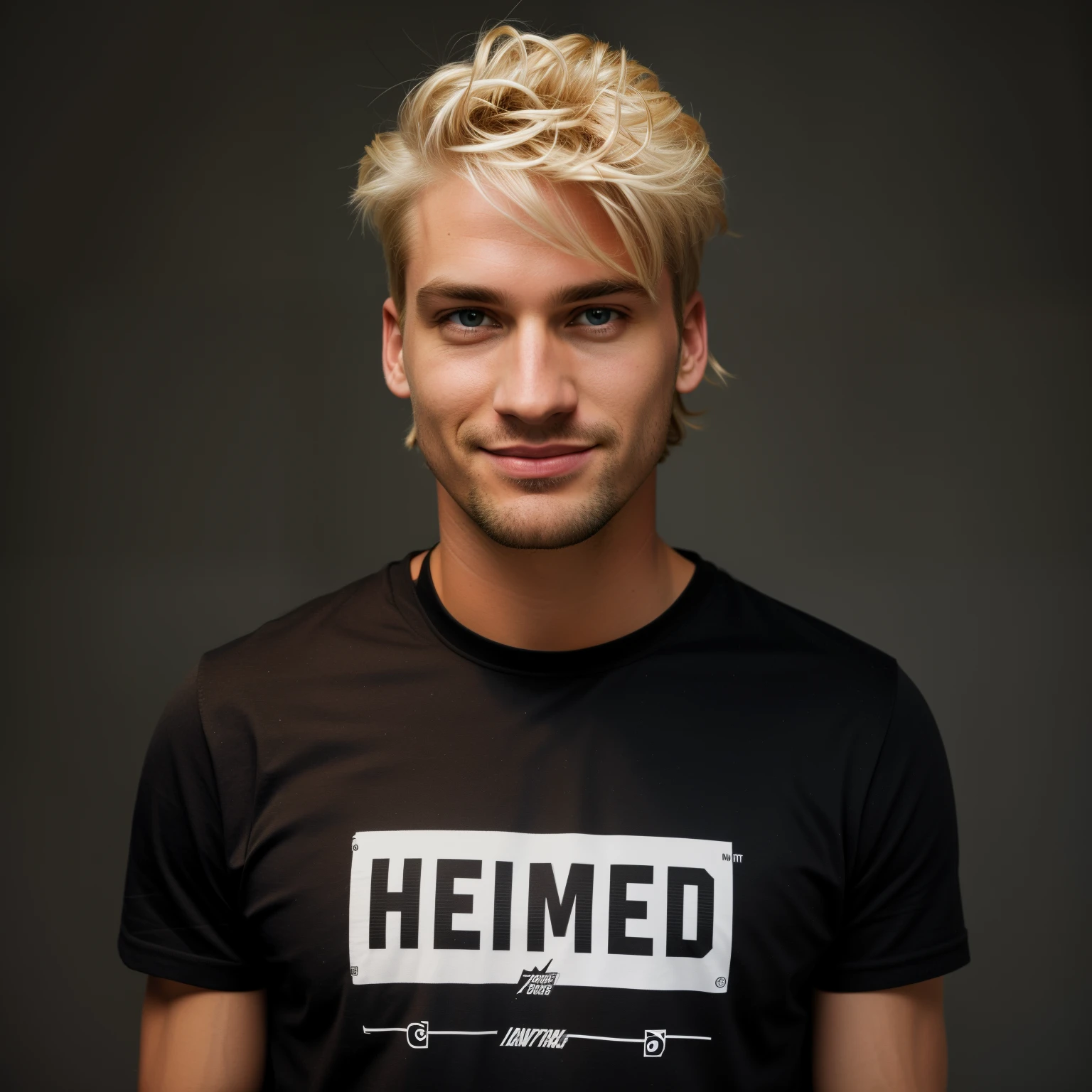 Bart und lange Haare in blond