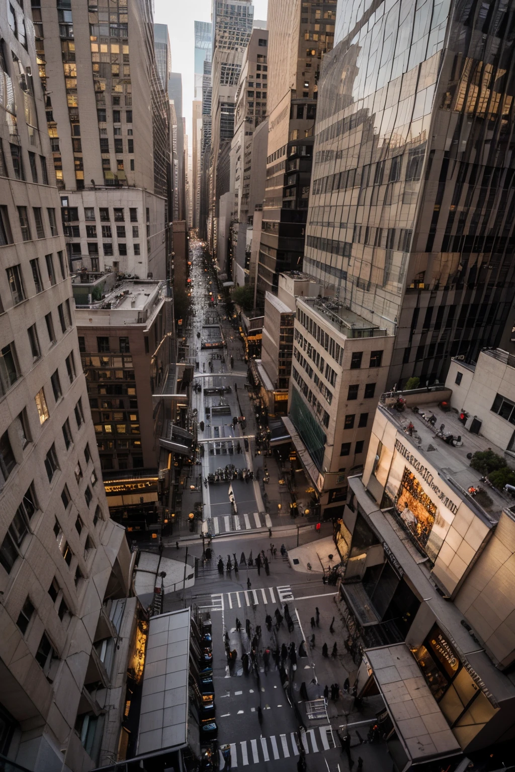 quiero ver desde arriba la fachada del rockefeller center de nueva york, vista diurna