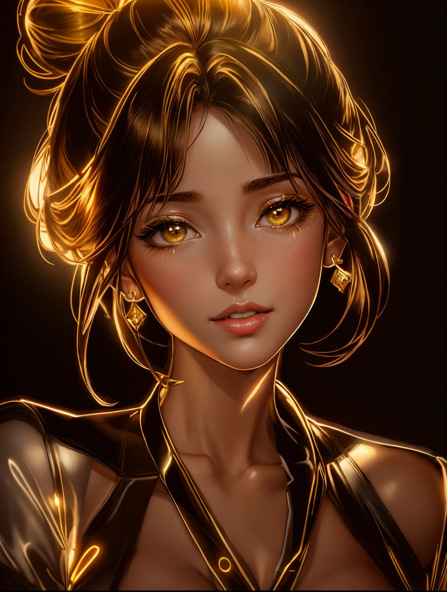 arafed image of a sexy couple posing together in a window, seductive tifa lockhart portrait, tifa, tifa lockhart, tifa lockheart, tifa lockhart portrait, glamorous tifa lockheart, portrait of tifa lockhart, tifa lockhart with Black and gold hair, range murata and artgerm, 8k high quality detailed art