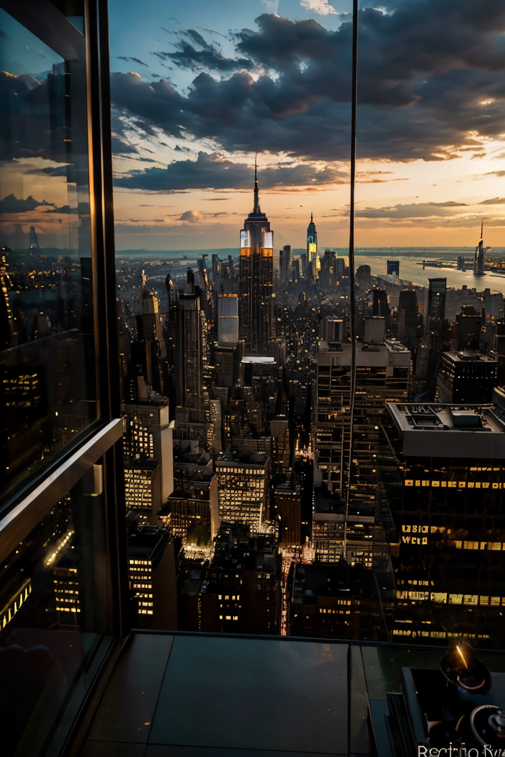 Ver el empir estate de Nueva York desde el Rockefeller Center Vista Diurna