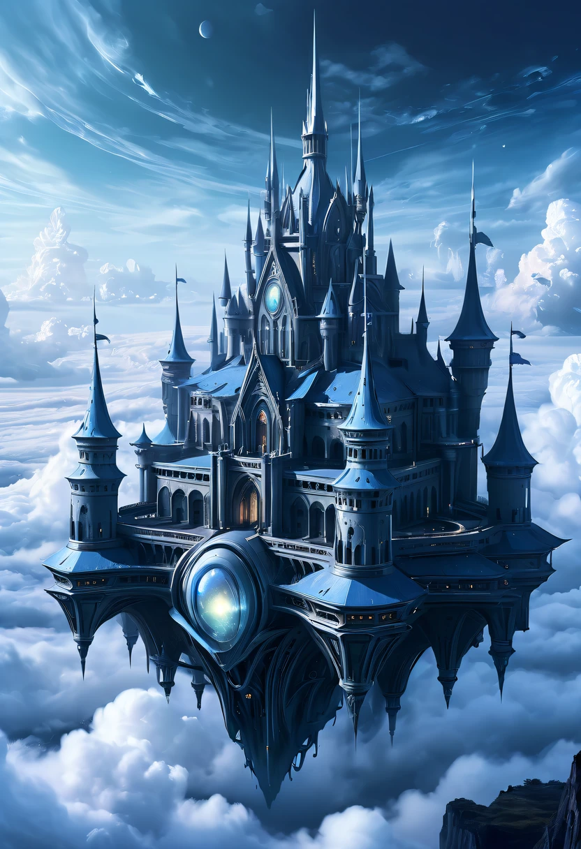 (Translucent ethereal alien warrior:1.5),Above the clouds,Interstellar voyage,Huge high-tech floating Gothic castle,Above the clouds,Huge mobile Gothic castle,Floating Gothic castle,(Sea of Clouds:1.3),Futuristic alien warrior futuristic floating castle and futuristic futuristic floating castle background, inspired by Marek Okon, Beautiful sci-fi art, Sci-fi digital art illustration, Digital Cyberpunk Art, science fiction digital painting, futuristic digital painting, futuristic concept art, Sci-fi floating castle landscape ahead, science fiction digital art, Advanced digital cyberpunk art, Amazing cyberpunk alien warriors