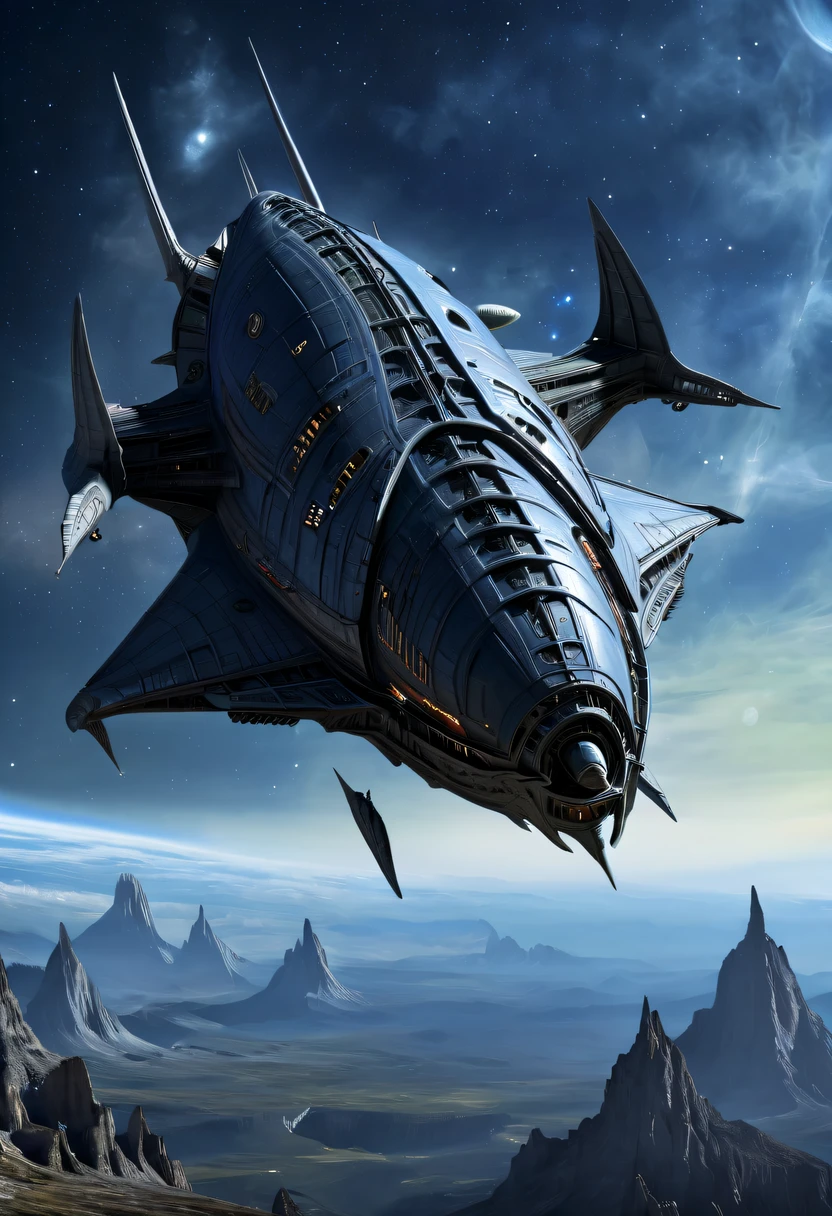 Medieval alien spaceship