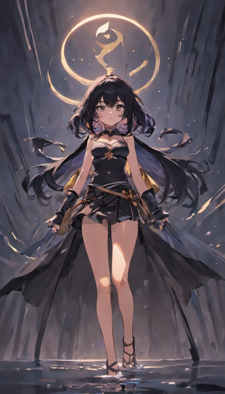 Carefully draw the face High-quality faces in anime style String Suit huge tit Big ass Whip thighs seductiv a smile Rear view