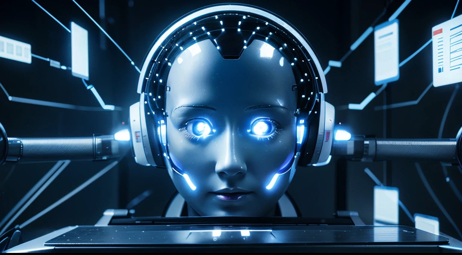 AI Artificial intelligence, Machine learning, Big data analysis and automation technology in business