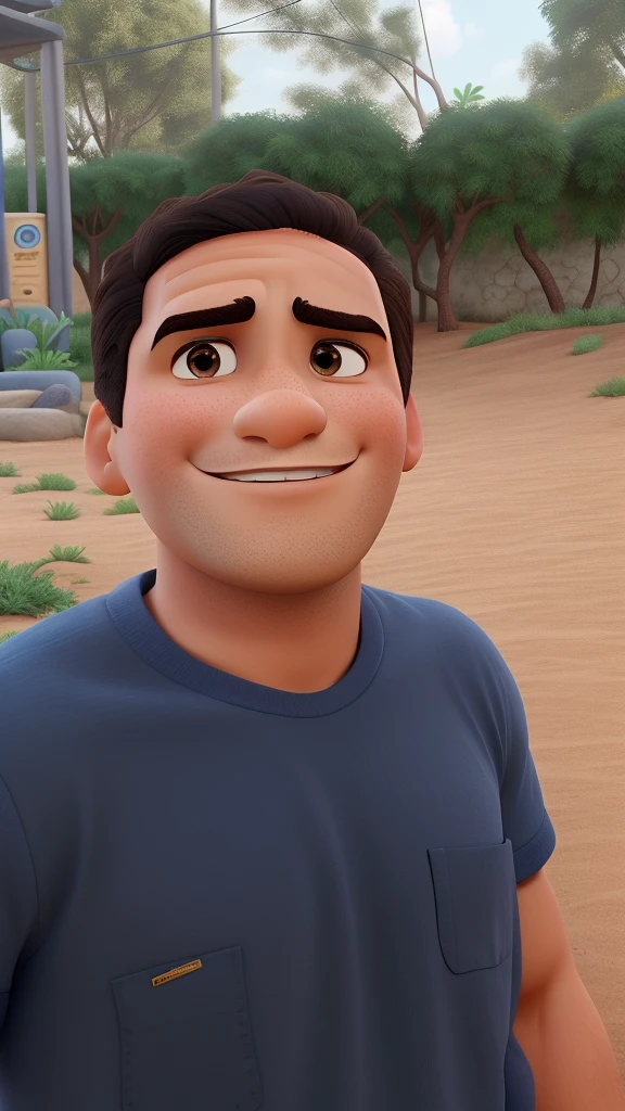 Amigo careca estilo Disney pixar, alta qualidade, melhor qualidade