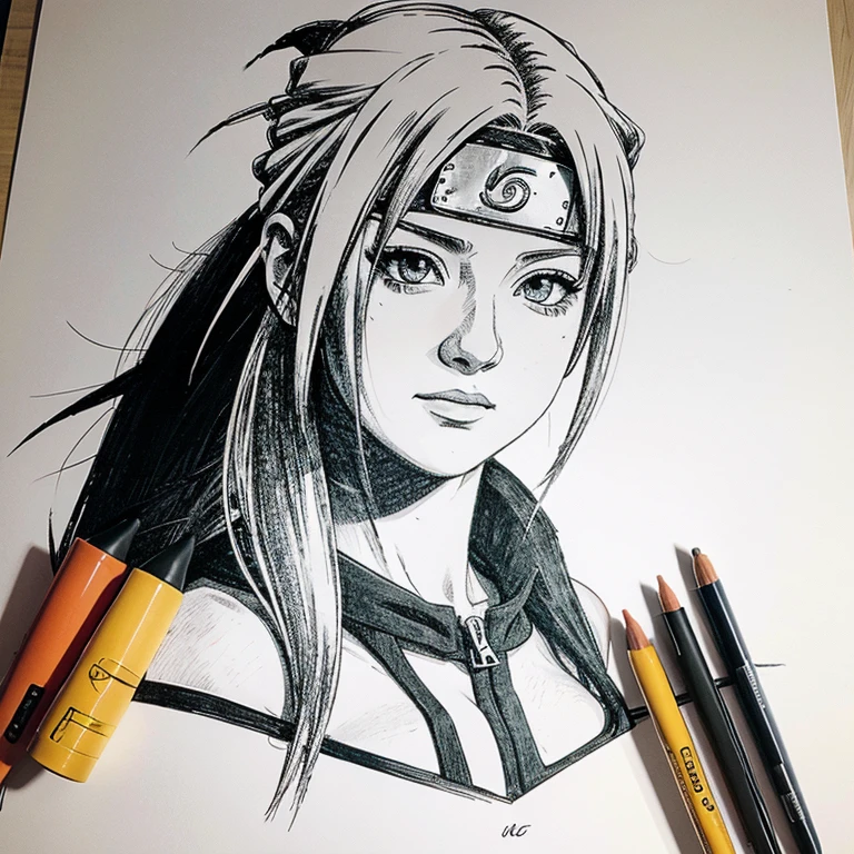 Desenho em manga do naruto para colorir