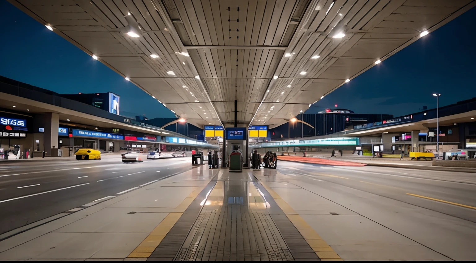 Beautiful motion timelapse of a busy airport