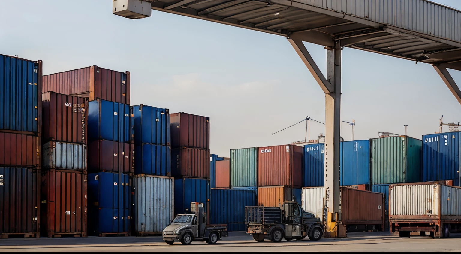 Global business logistics import export background