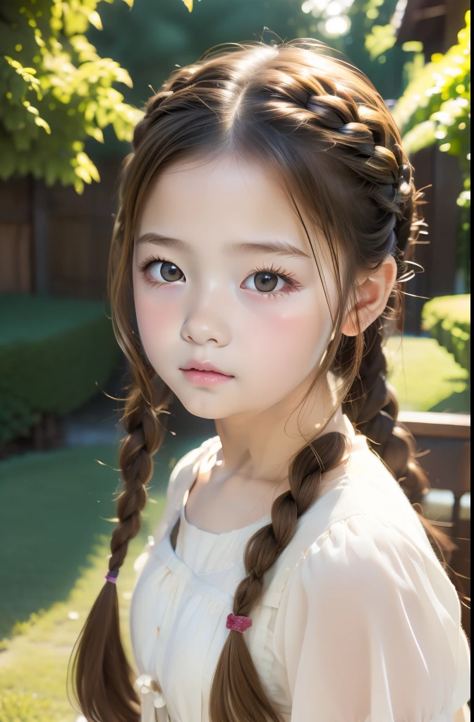 Best Quality、masuter piece、high resolution source、One Girl、****ta、a baby face、Braided hairstyle、１０age、