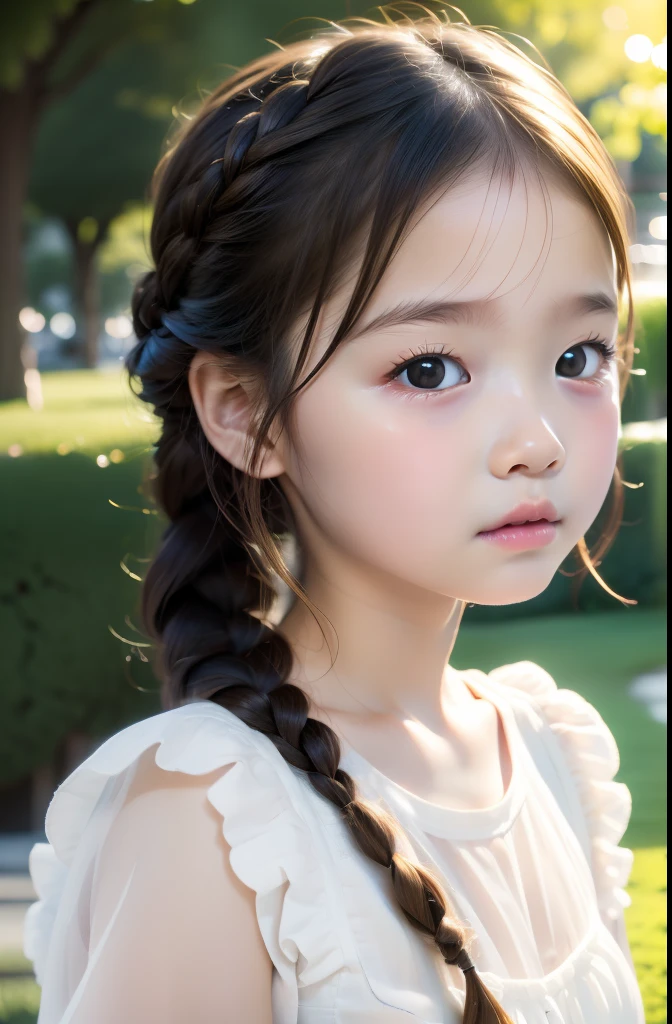 Best Quality、masuter piece、high resolution source、One Girl、****ta、a baby face、Braided hairstyle、１０age、