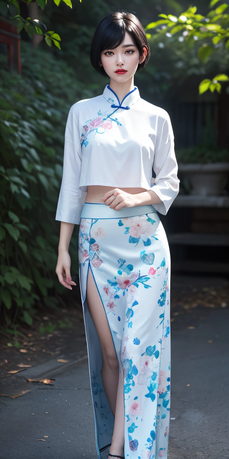 7 avatar shots,cropped shoulders,Chinese skirt,A woman in oriental clothing stands in a room with decorations,long skirt,fully body photo,in a panoramic view, Light sky blue and light emerald style, Cute and dreamy,light beige and, retro academia, elegant clothing, white and emerald green, Light white and light emerald style, light sky blue and light gold, retro academia, chinapunk, embroidery, Loose and fluid style, Luminous quality, Influenced by ancient Chinese art, Best quality colorful clothes,4K,8K,A high resolution,tmasterpiece:1.2),ultra - detailed,(actual,realistically,realistically:1.37),(8K, RAW photos, Best quality, tmasterpiece:1.2), (realistically, actual:1.4), (200mm Sigma f/1.2 ZEISS lenses, f1.2, 1/Has a history of more than 200 years, ISO 100, photography:1.4), (profesional lighting, 电影灯光, gentlesoftlighting, bright:1.2),Exquisite, ultra - detailed, The beautiful, Extremely detailed eyes and face