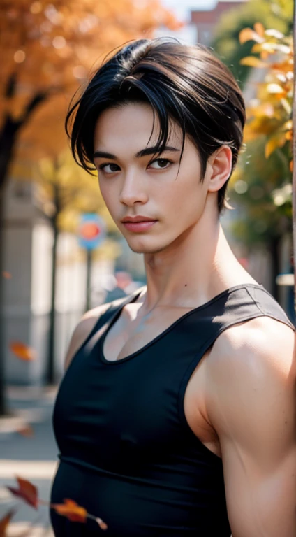 black tank-top