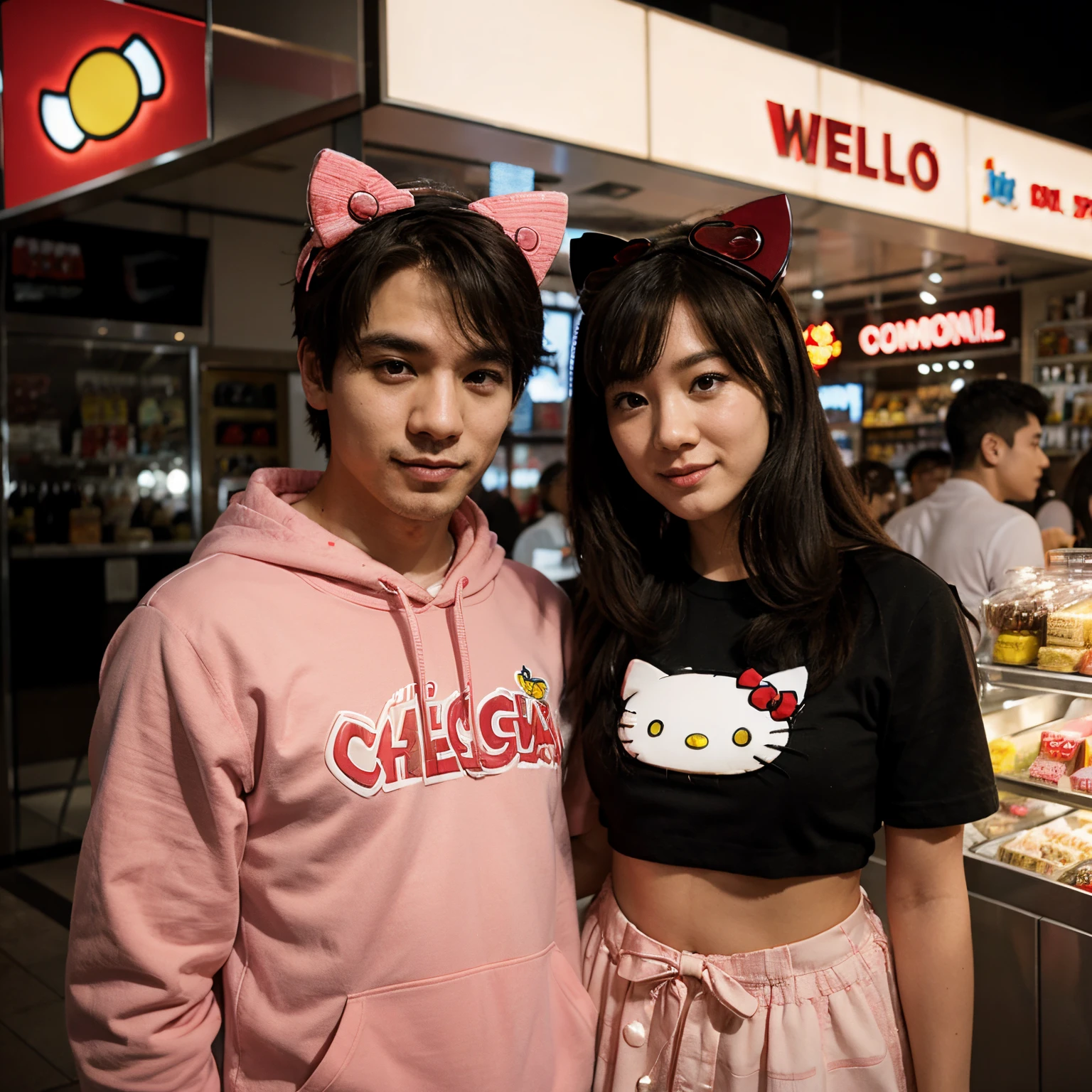 DC flash, Hello Kitty, Cute, Couple