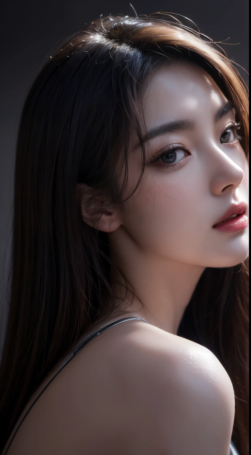 masterpiece, Best Quality, Illustration, Ultra-detailed, finely detail, hight resolution, 8K Wallpaper, Perfect dynamic composition, Beautiful detailed eyes , open mouse, Sexy face,Face feeling ecstasy,Face at the peak of sexual arousal, looking at viewer, ((Dark background)),