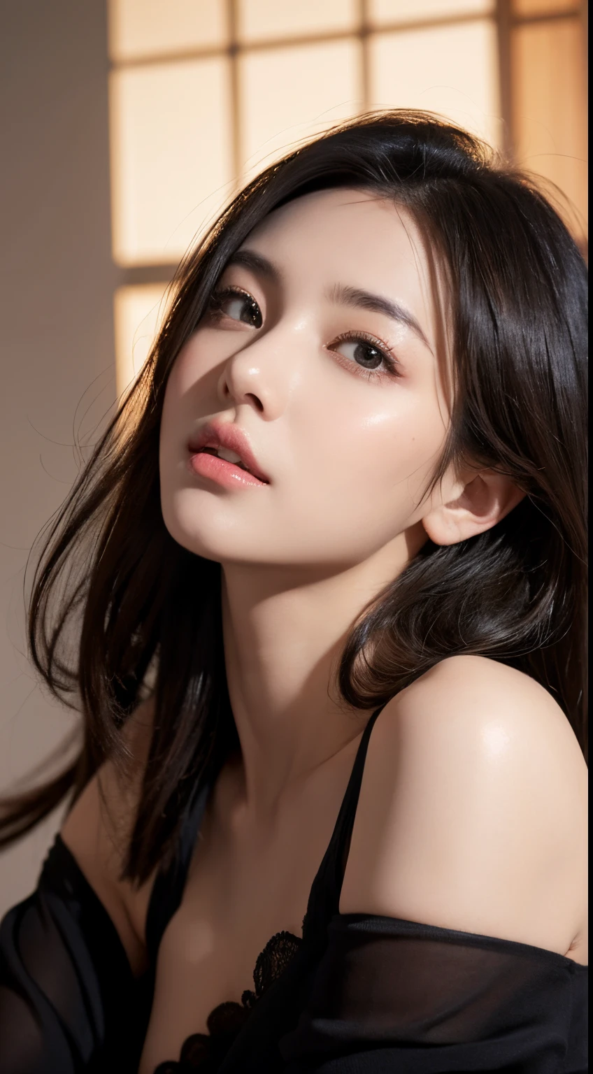 masuterpiece, Best Quality, Illustration, Ultra-detailed, finely detail, hight resolution, 8K Wallpaper, Perfect dynamic composition, Beautiful detailed eyes , Sexy face,Face feeling ecstasy,Face at the peak of sexual arousal,Excited face from, open mouse,
