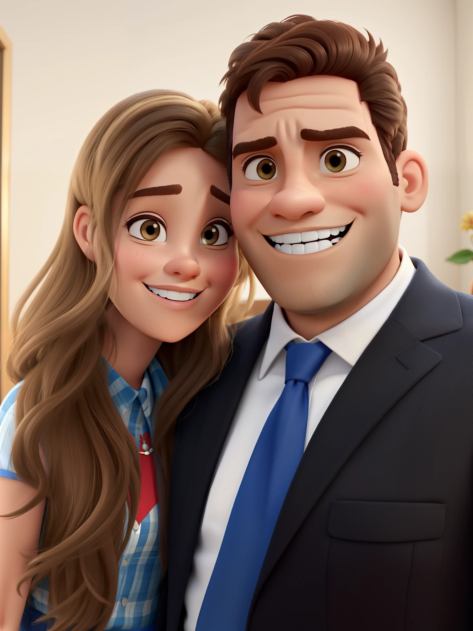 casal homem e mulher no estilo Disney Pixar, alta qualidade, melhor qualidade
