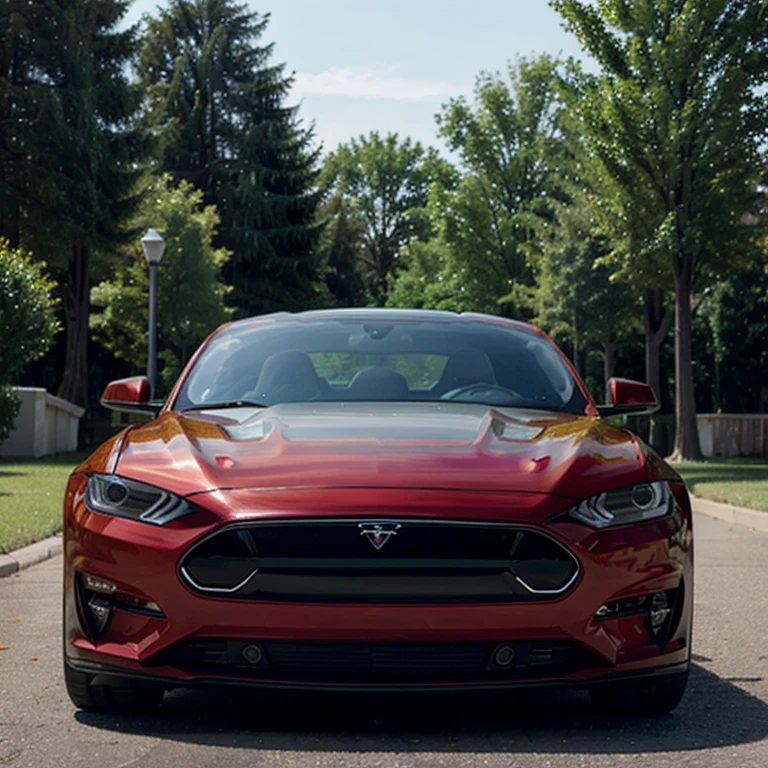 Mix of tesla model s and ford mustang