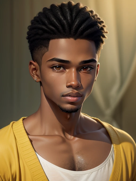 Photorealistic Young Twink African, 1boy, 16 years old, black skin, detailed skin, 1boy, (realistic)), abs, good quality lighting, muscle veins, ((pale skin)), football player, (masterpiece, ultra quality, high resolution, 8k, intricate: 1.2), (detailed face: 1.2), beautiful, bulge, 1boy, solo, looking at the viewer, balancing eyes, (((bottom))), bedroom, (eye contact), complex, detailed, stunning, fine details, face with high detailed, sensual, evocative, extremely detailed eyes and face, piercing gaze, disheveled hair, (very detailed eyes: 1.2) (very detailed face: 1.2), professional photo, young face, hyper-realistic anatomy, slim male body young, ultra-realistic skin, --auto --s2