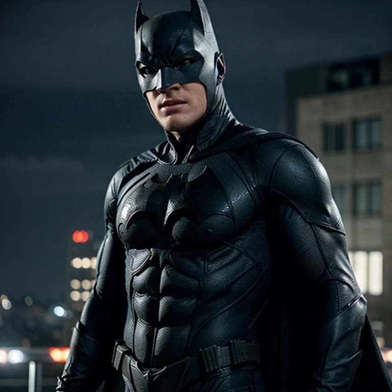 acteur Alan Ritchson dans le costume de batman