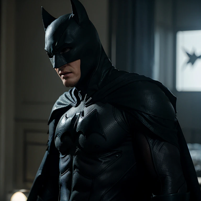 acteur Alan Ritchson dans le costume de batman