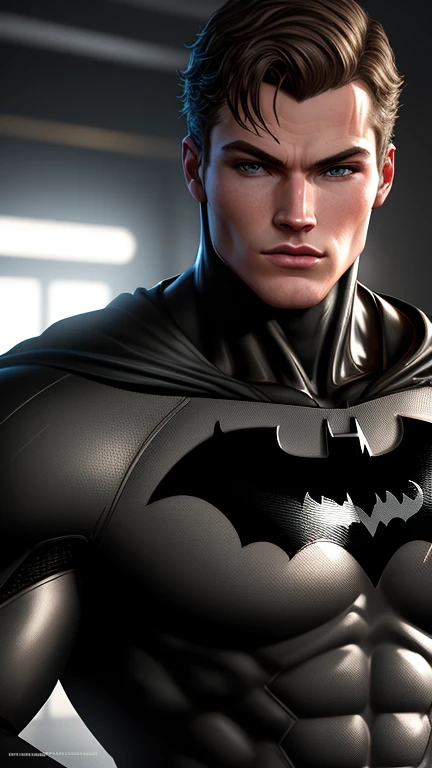 Batman masculin, photographie,softlighting, Discreet details, octane, Tendances ArtStation, Ultra high level of detail, ultra realist, cinematic,16k acteur Alan Ritchson