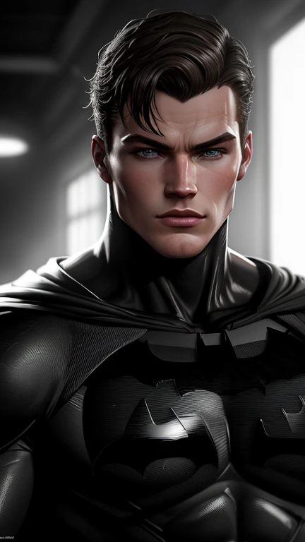 Batman masculin, photographie,softlighting, Discreet details, octane, Tendances ArtStation, Ultra high level of detail, ultra realist, cinematic,16k acteur Alan Ritchson