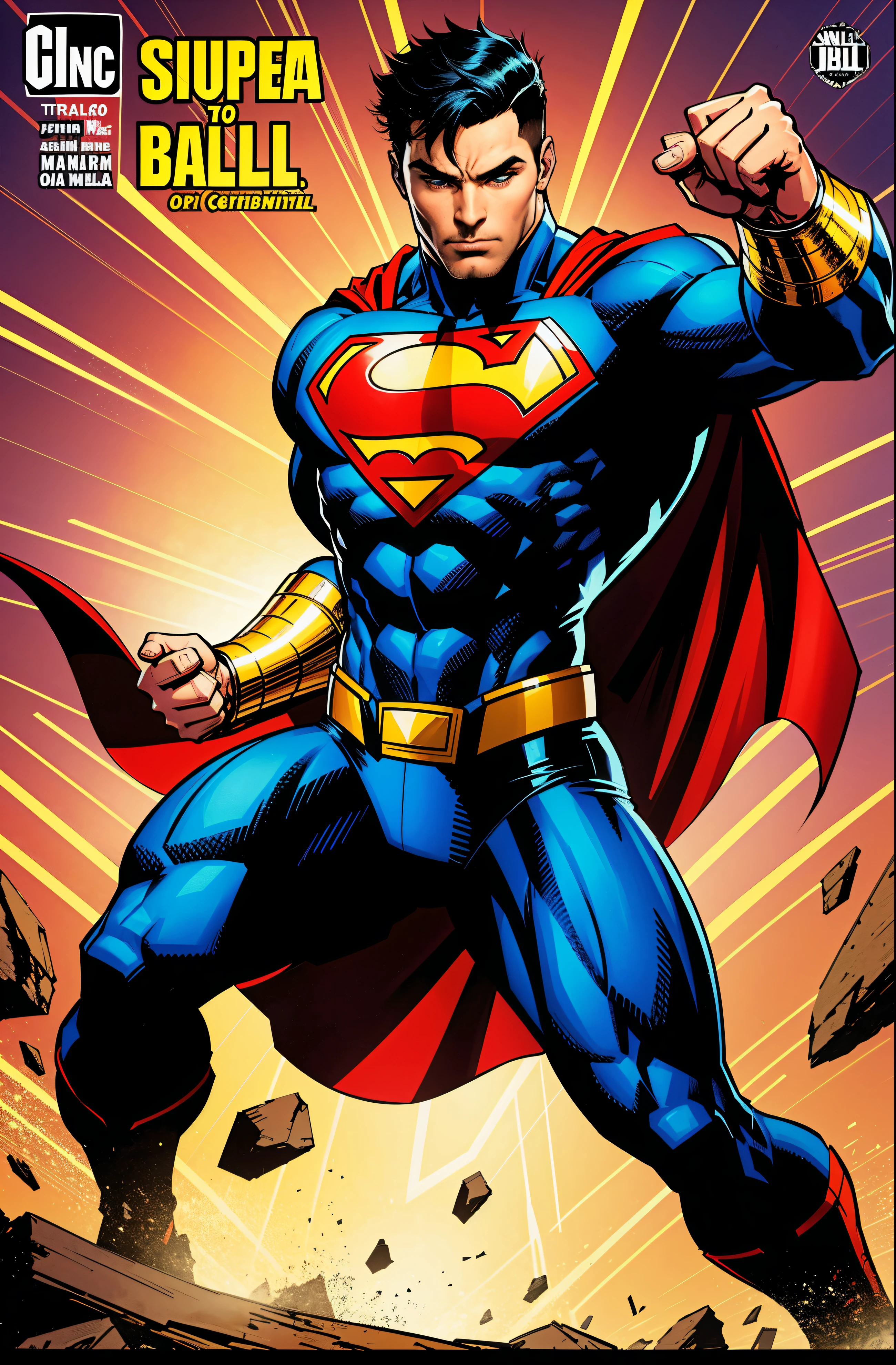 hombre, super heroe, cuerpo perfecto, traje de heroe, estilo comic, pose de batalla