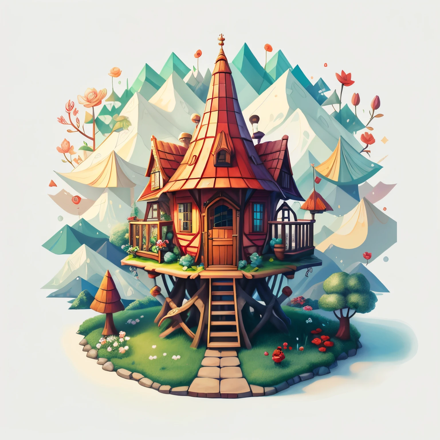 (cute gnome smiling with flowers and a tree house) stylized identical to 1940 |)), acolchoamento ,multidimensional geometric wall PORTRAIT, arte, Chibi,
Yang016K, lindo,(( cor vermelha predominante, rosa e branco))
Primary works, qualidade superior, melhor qualidade, Arte Oficial, Lindo e Estetaduardo Kobra acolchoamento ,multidimensional geometric wall PORTRAIT, arte, Chibo,detalhes