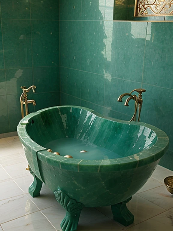 Arabian Bath carved out of Jade Stone,