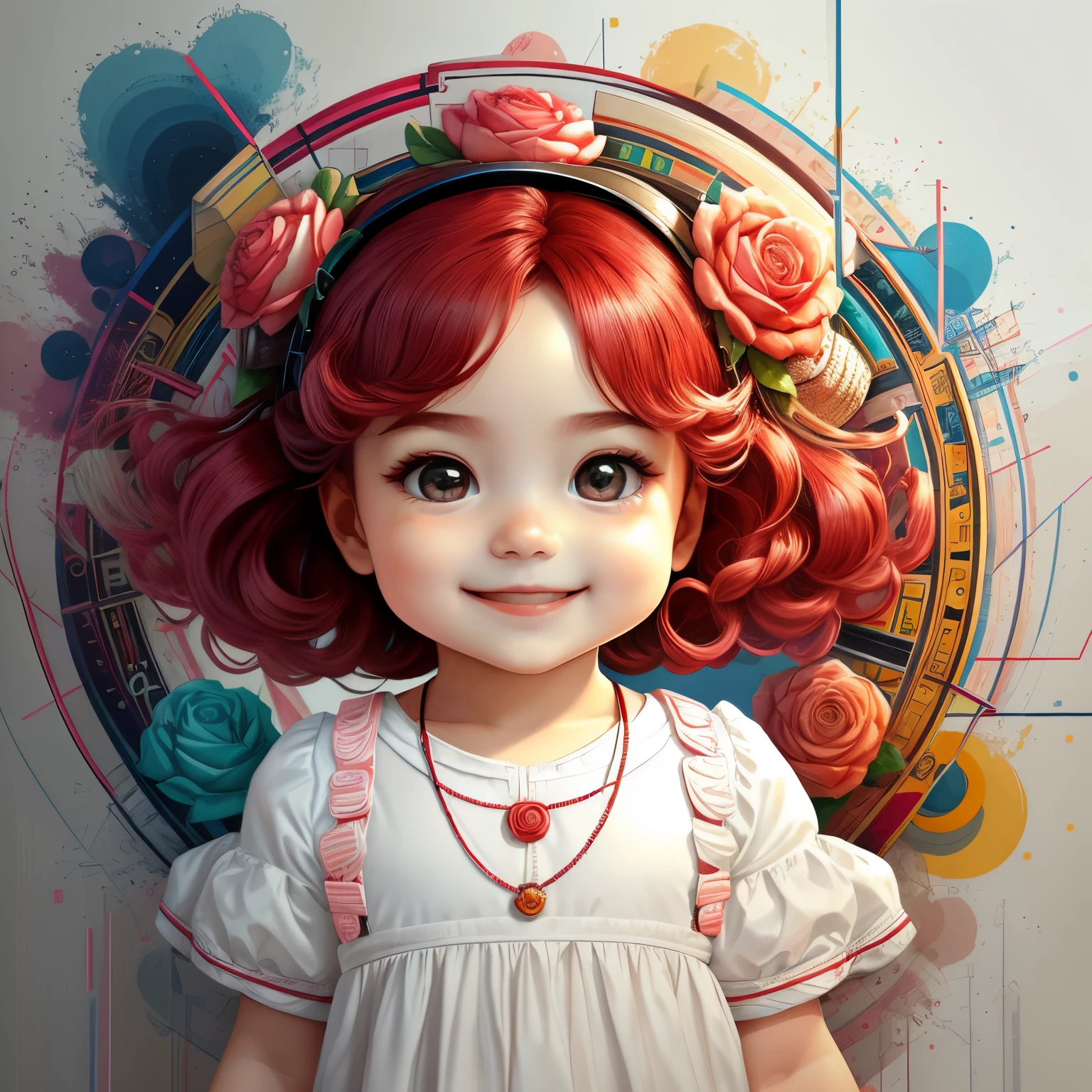 (cute smiling with a battery drum) stylized identical to 1940 |)), acolchoamento ,multidimensional geometric wall PORTRAIT, arte, Chibi,
Yang016K, lindo,(( cor vermelha predominante, rosa e branco))
Primary works, qualidade superior, melhor qualidade, Arte Oficial, Lindo e Estetaduardo Kobra acolchoamento ,multidimensional geometric wall PORTRAIT, arte, Chibo,detalhes