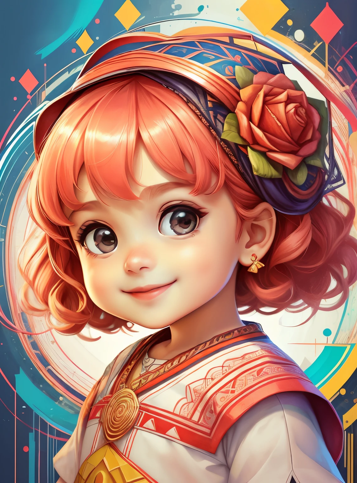 (cute baby girl smiling with a drums) stylized identical to 1940 |)), acolchoamento ,multidimensional geometric wall PORTRAIT, arte, Chibi,
Yang016K, lindo,(( cor vermelha predominante, rosa e branco))
Primary works, qualidade superior, melhor qualidade, Arte Oficial, Lindo e Estetaduardo Kobra acolchoamento ,multidimensional geometric wall PORTRAIT, arte, Chibo,detalhes