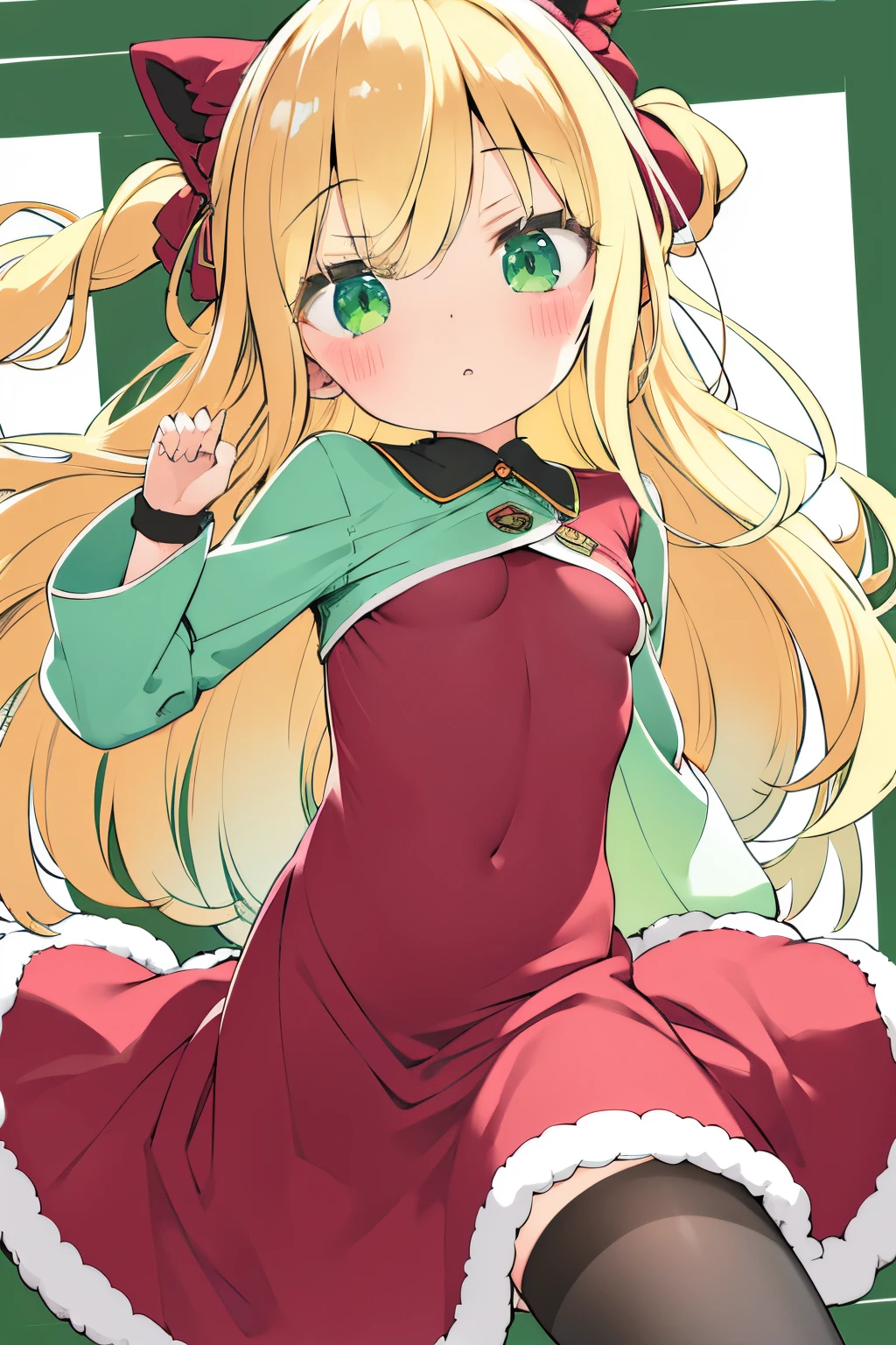 1girl, li, liirl, blond hair, long hair, green eyes